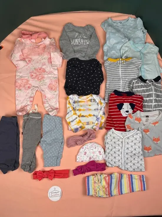 Baby Girl 0–3M Fall/Winter Clothing Lot – 21 Pieces #557