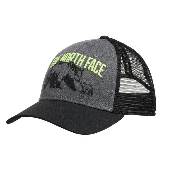 NEW THE NORTH FACE Mudder Cap Hat Bear Classic Fit‎ Snapback Gray Logo Trucker
