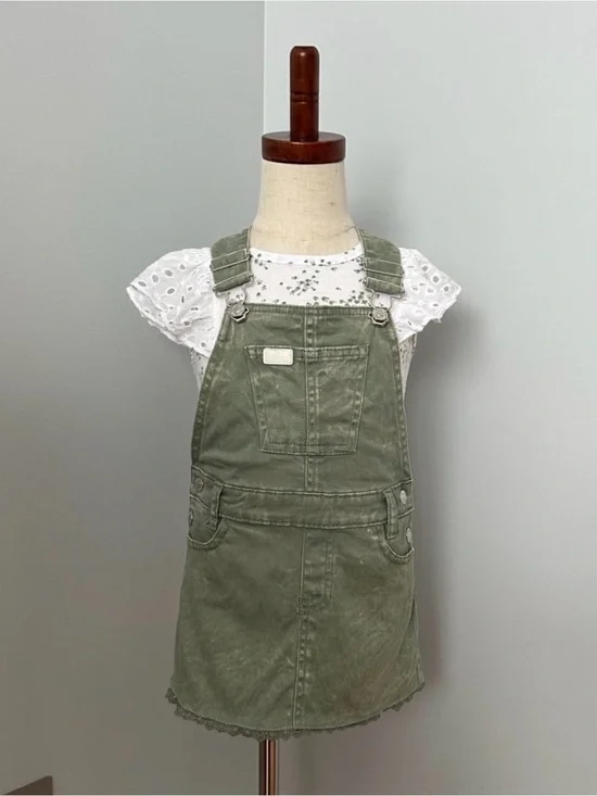 7 FOR ALL MANKIND TODDLER GIRL OVERALL DRESS WITH TOP