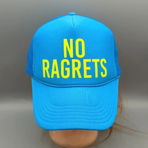 No Ragrets Hat We're The Millers Movie Cap Blue Mesh Rope Foam Snapback Otto