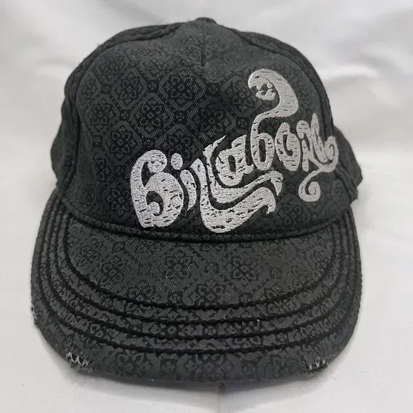 Vintage Billabong Snapback Hat Geometric Embroidered Rope Stitching Black