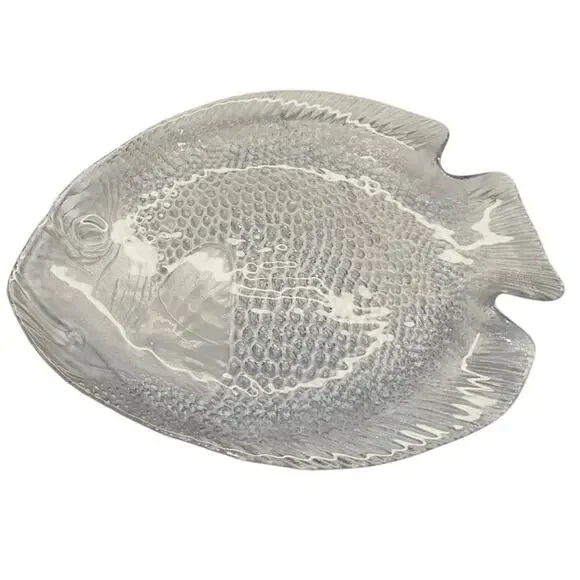 Clear Arcoroc of France Fish Dinner Plates- Replacement Appetizer