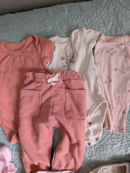 26 Piece Baby Girl Clothes. Carter's, Old Navy, Nautica And More. NB -12 Months