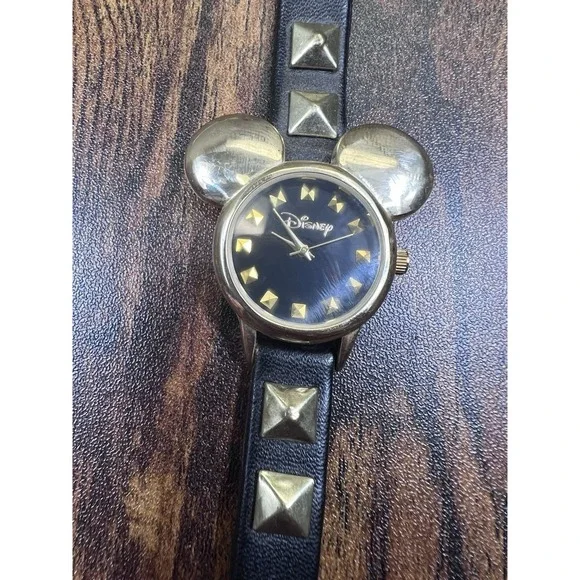 Accutime‎ Women Disney Mickey Mouse Shape Leather Quartz Watch 7