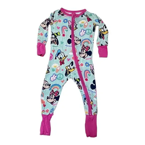Little Sleepies Disney Mickey’s Clubhouse Zippy PJs Size 6-12m