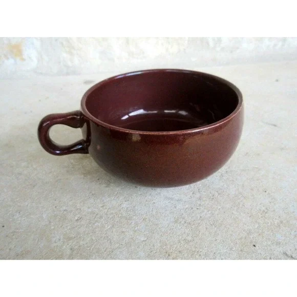 Russel‎ Wright Steubenville American Modern Bean Brown Flat Cup