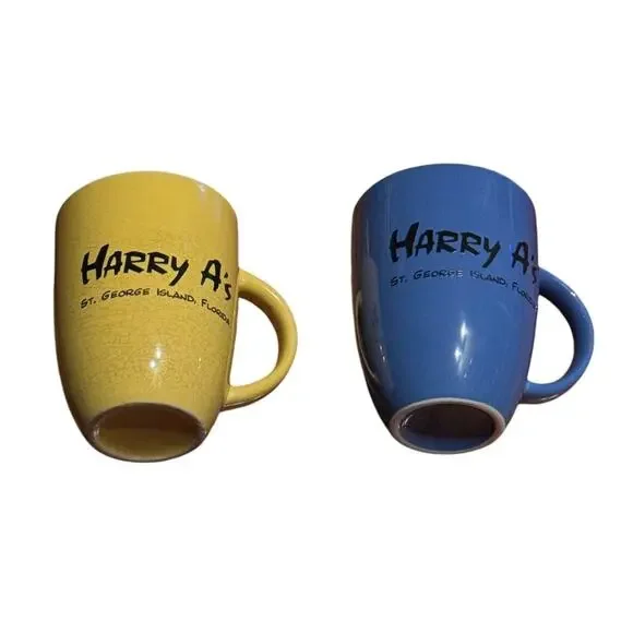 Harry‎ A’s Restaurant Mugs (2) St. George Island, Florida Seafood Bar and Grill