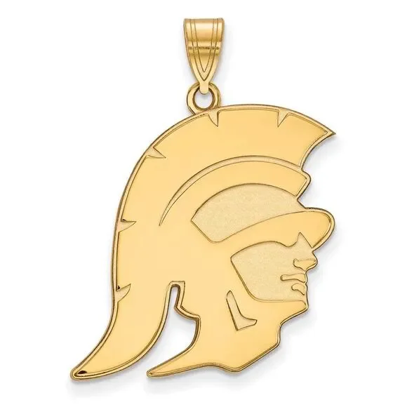 14K Gold Plated S.S. Univ. of Southern California XL Trojan Pendant