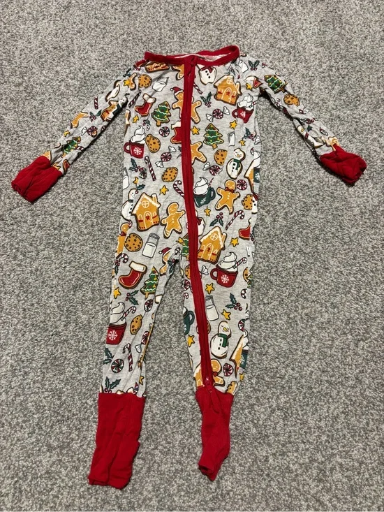 Little Sleepies - Holiday Cookie Print Zippy (6-12 mo)