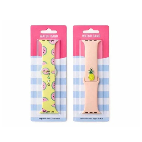 Summer Watch Band 2 Pack Compatible with Apple‎ Watch Watermelon Pineapple Pink
