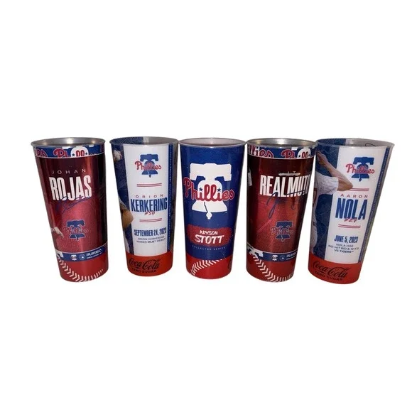 Realmuto, Nola, Kerkering, Rojas, Stott 44oz Cups‎ 2022-23 PHILADELPHIA PHILLIES