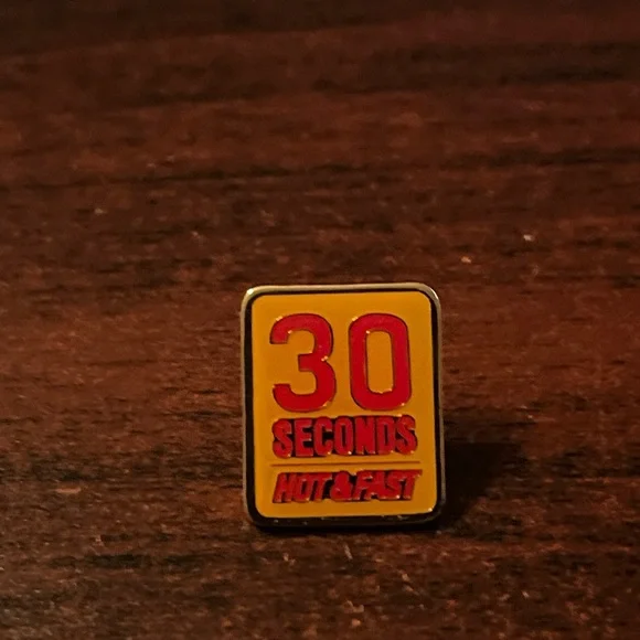 Vintage McDonald’s‎ 30 Seconds Hot And Fast Employee Lapel Hat Pin