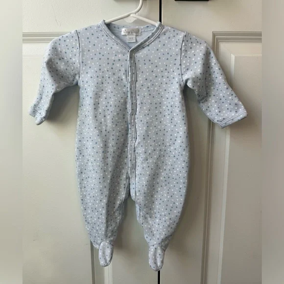 Kissy Kissy Superstars Blue Print Snap Footie (Size 0-3 Months)
