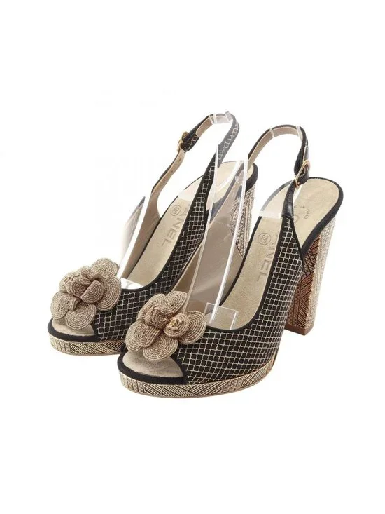 Chanel Mules Camellia Open