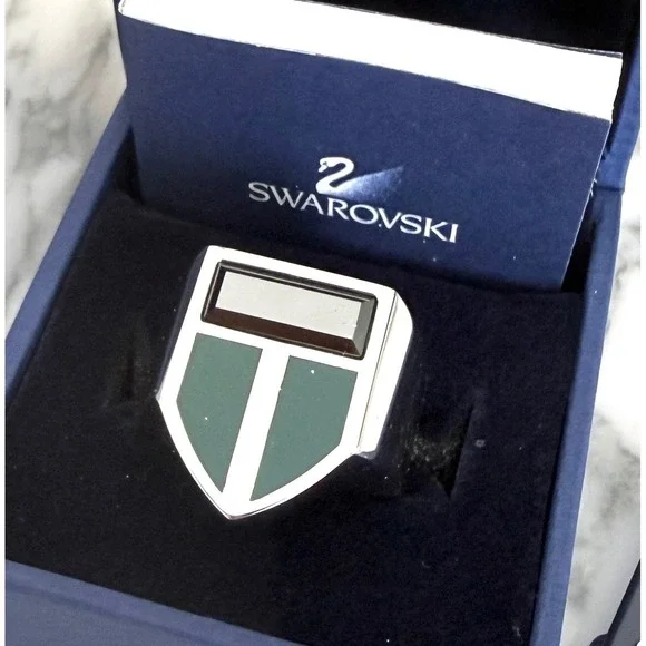 Swarovski Men's New England Ring,‎ Green, Size 64 (10.75 US)