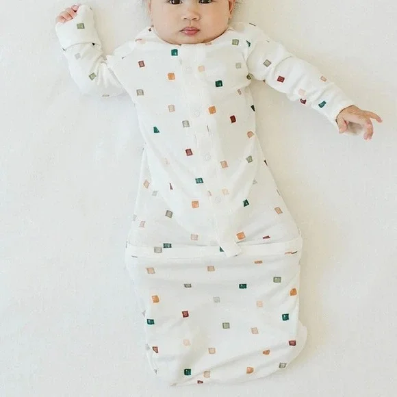Goumi Kids NB City Blocks Gown Organic Cotton Bamboo Blend‎ Newborn Sleep Sack