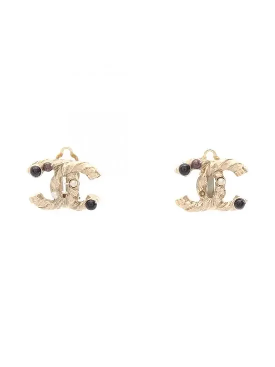 Chanel Cc Logo Clip-On Earrings Metal #343188C73B