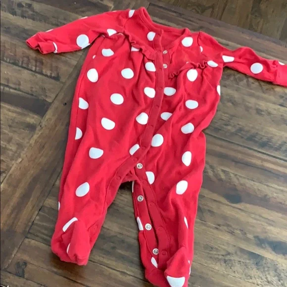 6-9M Gap Baby Red Polka Dot Pajamas