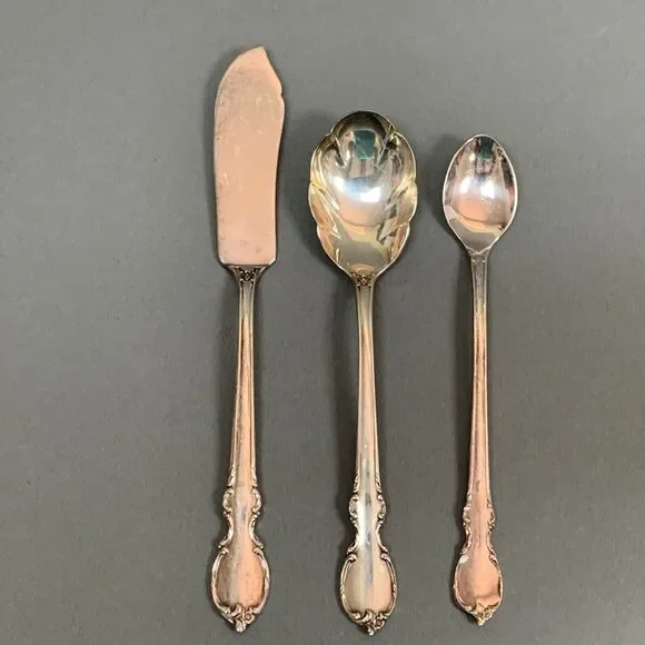 3 Rogers Bros 1847 Reflection‎ IS Silver-plate Sugar Spoon Butter Knife Flatware