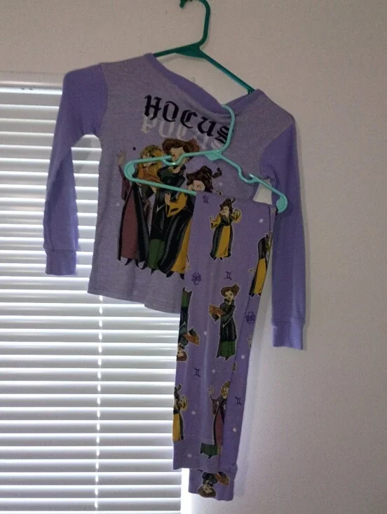 Purple 'Hocus Pocus' Kids Pajama Set - Long Sleeve Top & Pants