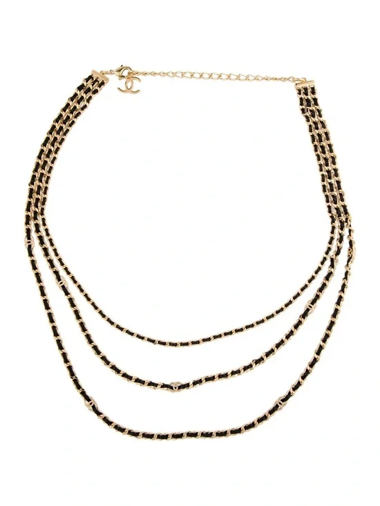 Authentic CHANEL 2026 Matthieu Blazy new long triple necklace