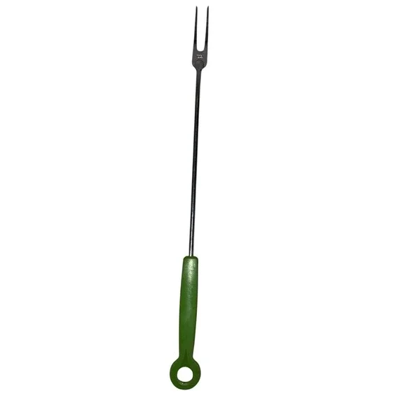Vintage Ekco Green Grilling Serving Fork Made In USA 19