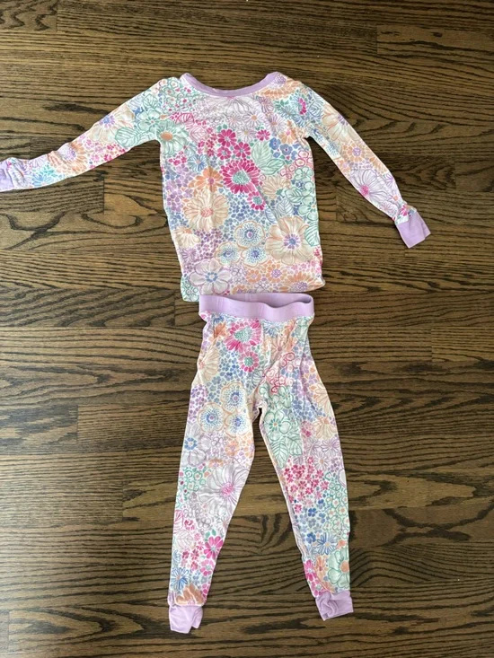 Little Sleepies Doodle Blooms 2T- Pink, Lavender, Peach, Mint