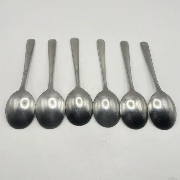 Oneida Delco Peer‎ II Place/ Soup Spoons Set Of Six Stainless Steel Classic
