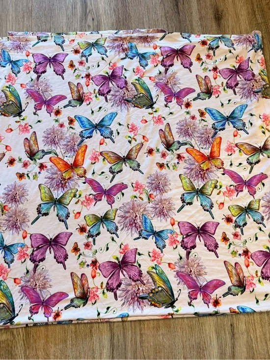 Posh Peanut Butterfly Swaddle Blanket Bamboo Colorful Baby Girl Stretchy 50x50