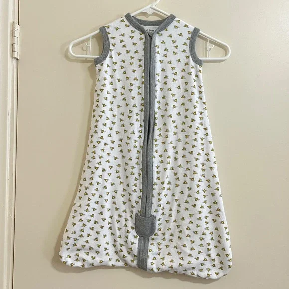 Burts‎ Bees Baby Sleep Sack Small 0-6M Organic Cotton Bee Print Wearable Blanket