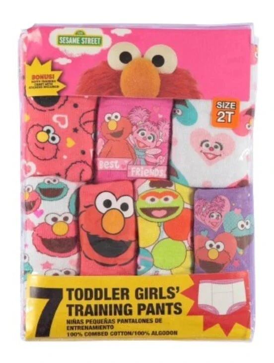 Sesame Street Pink & Purple Elmo Kids Training Pants 7-Pack