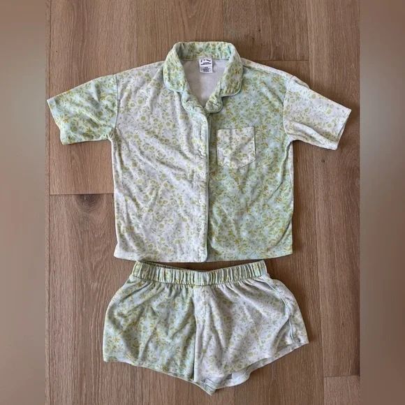 Art class kids pj 2 pc set Sz L ( 10-12) green *E12