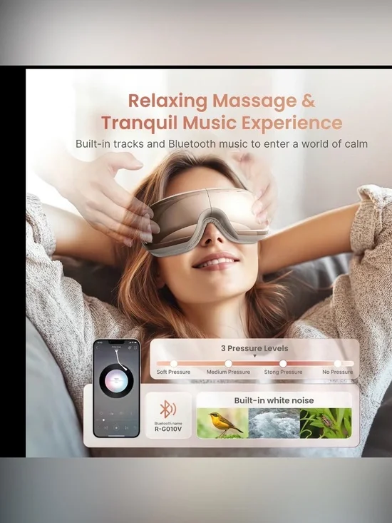 RENPHO Eyeris 3 Eye Massager Heat Compression Bluetooth NWOT