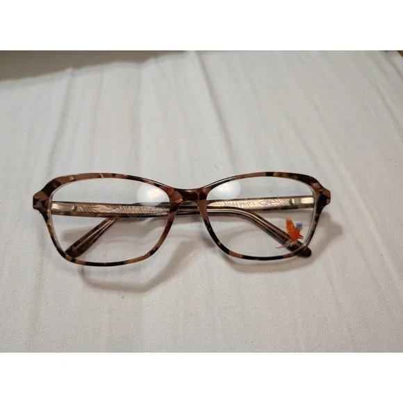 Maui Jim Eyeglasses Frames MJO2112-09PF Brown Pink‎ Marble Cat Eye 54-17-135