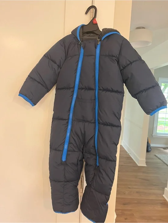 Free Country Navy Puffer Sleep Sack with Bright Blue Trim