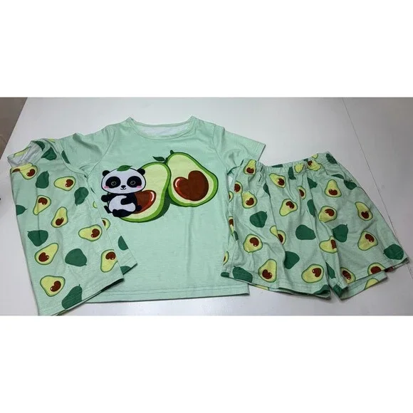 Girls Avacado 3 Piece Pajamas