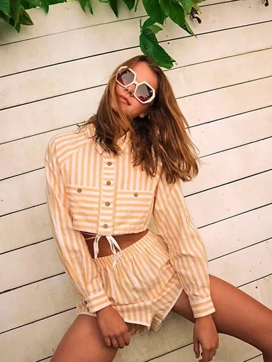 Free People Freddie Stripe Crop