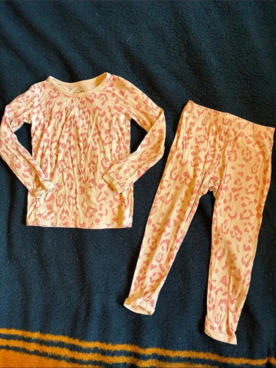 Kyte BABY Pink Leopard Print Long Sleeve Pajama Set