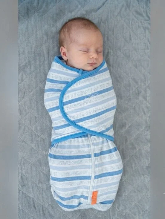 SwaddleMe 6-9M Blue and White Baby Swaddle