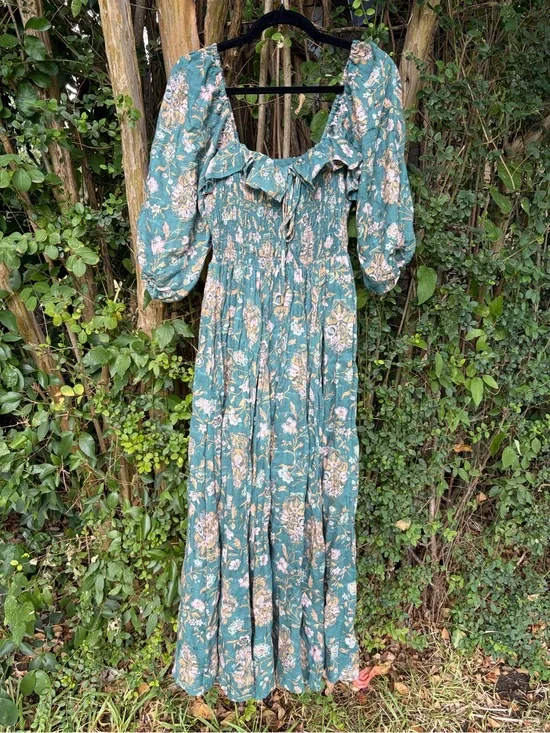 Free people Green Floral Oasis Dress