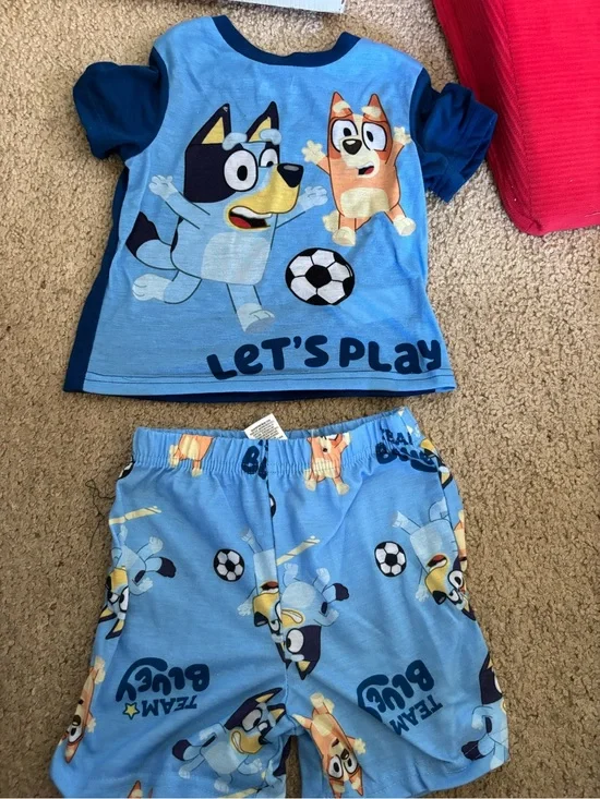 Blue Let's Play Kids Pajama Set - Bluey Design