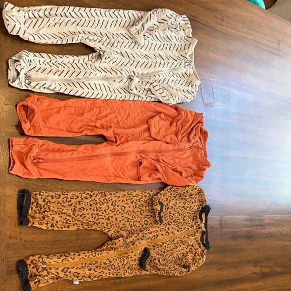 Kyte BABY Fall Zippered Long Sleeve Rompers