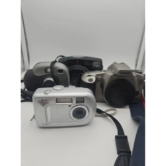Lot Of Vintage Cameras Not Working And Or Untested Film And Digital