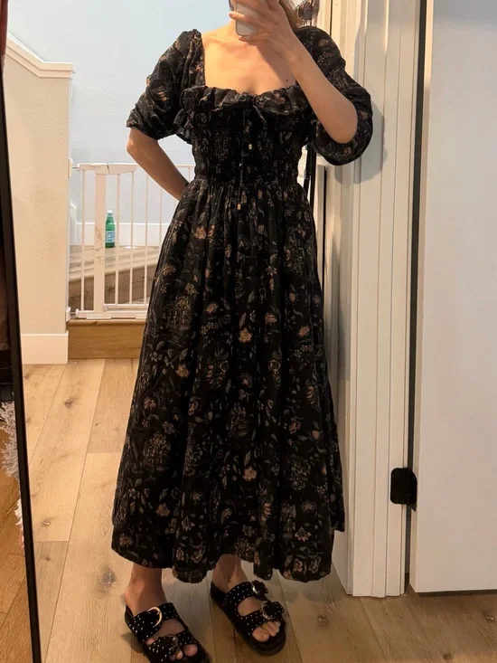Free People Black Floral Maxi Dress