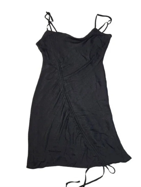Intimately Free People Be My Mini Slip Dress Ruched Black Intimates Size Small
