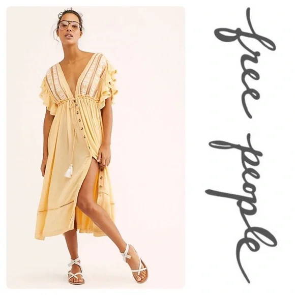 Free People Will Wait For You Midi Dress Size Small NWT