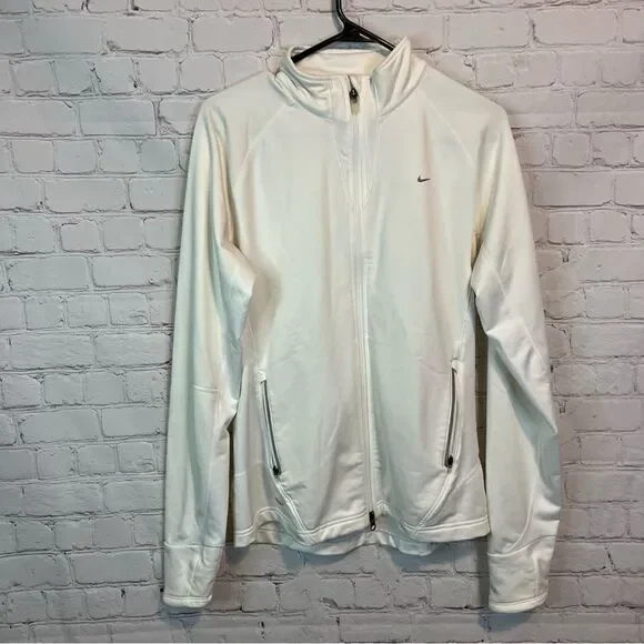 Nike Fit Dry White Tech Fleece Sweater Girls size Large (12-14)