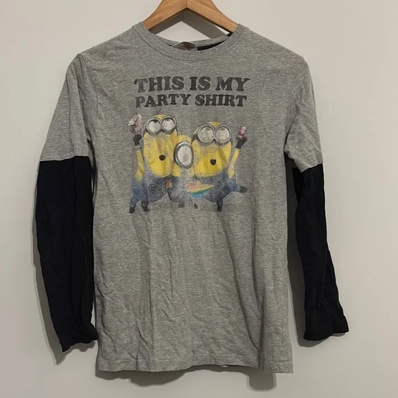 Despicable Me This Is My Party Long Sleeve Tee Sz 14