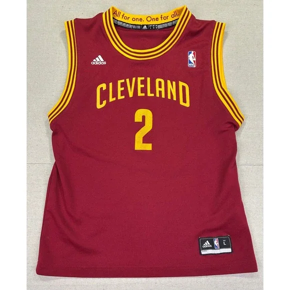 Adidas Cleveland Cavaliers Kyrie Irving 2 Jersey Maroon Gold‎ Kids Large NBA