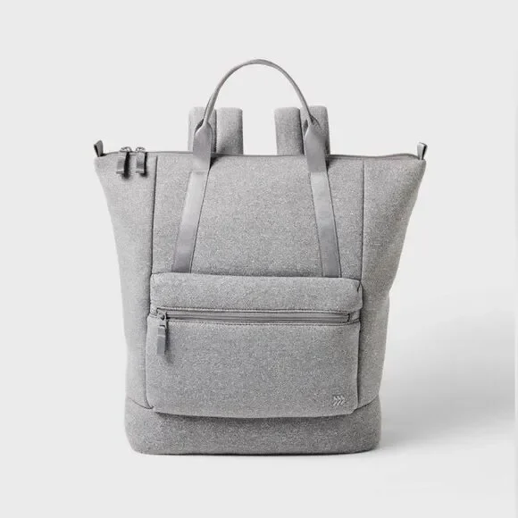 Faux Neoprene Backpack - Heathered Gray
